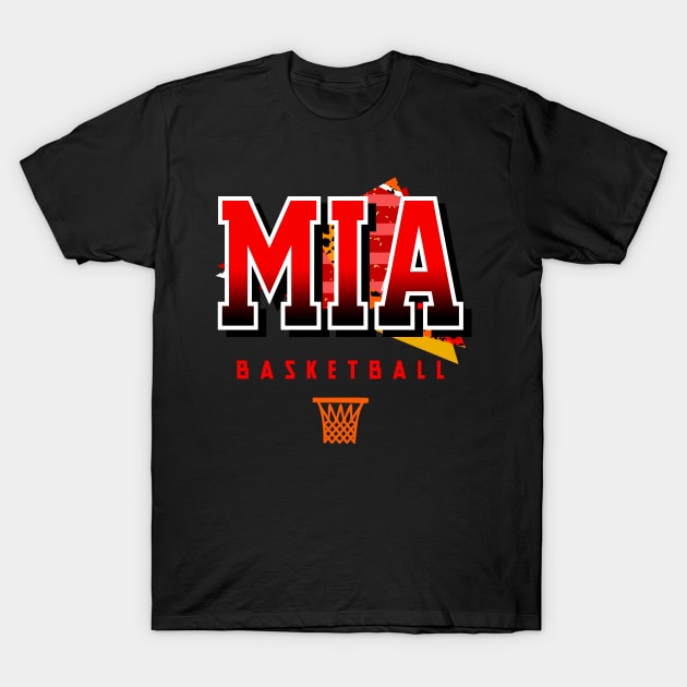Miami Basketball Retro Design T-Shirt by funandgames